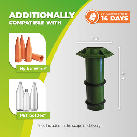 self watering spikes for plants Special Adapter for Self Watering Spikes - "Hydro Wine"