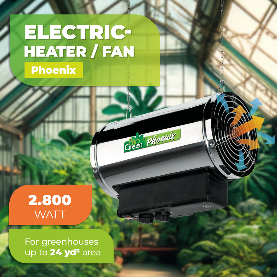 Electric Greenhouse Heater & Fan PHOENIX, 2800 Watts, 240 V only