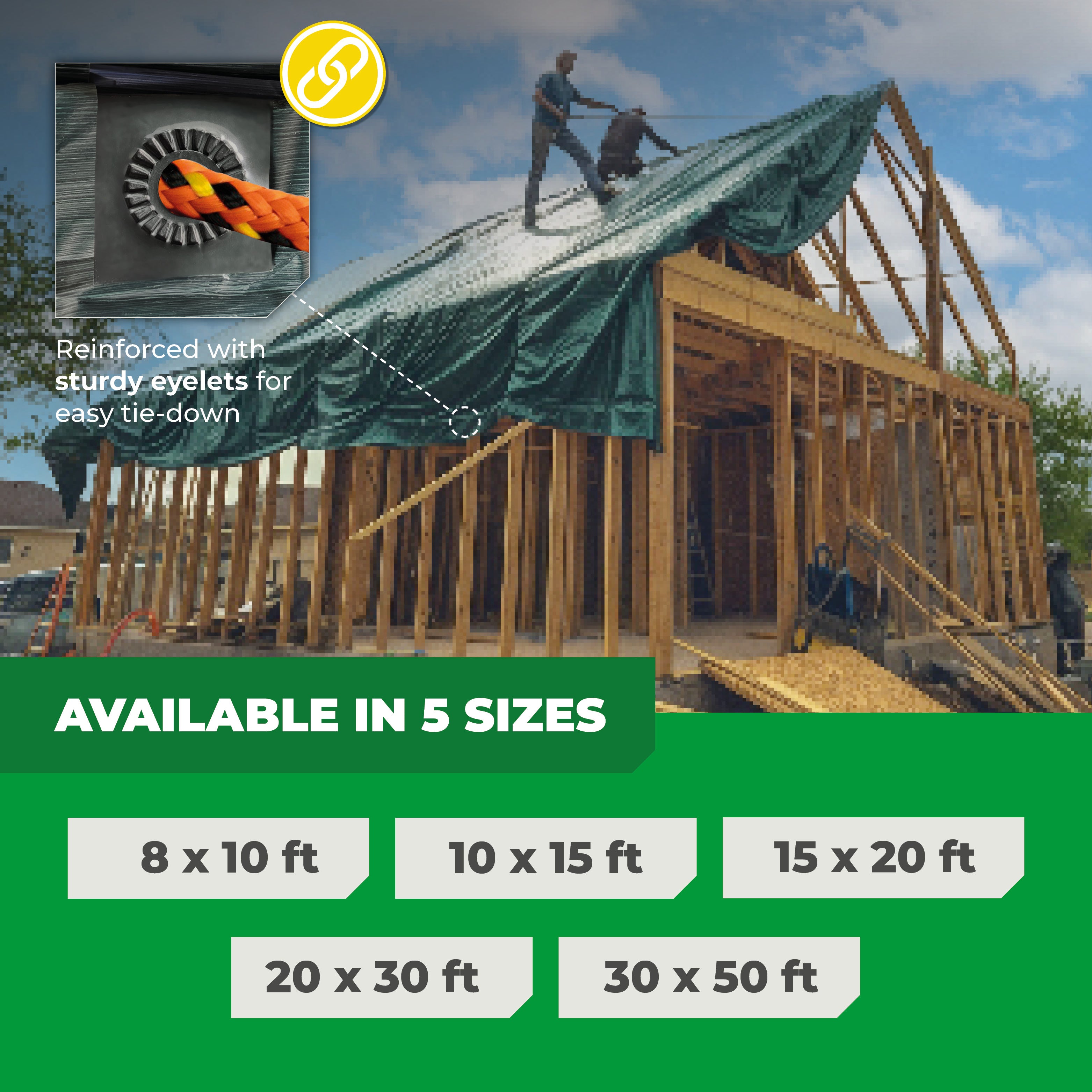 Heavy Duty Green/Blue Tarp - 