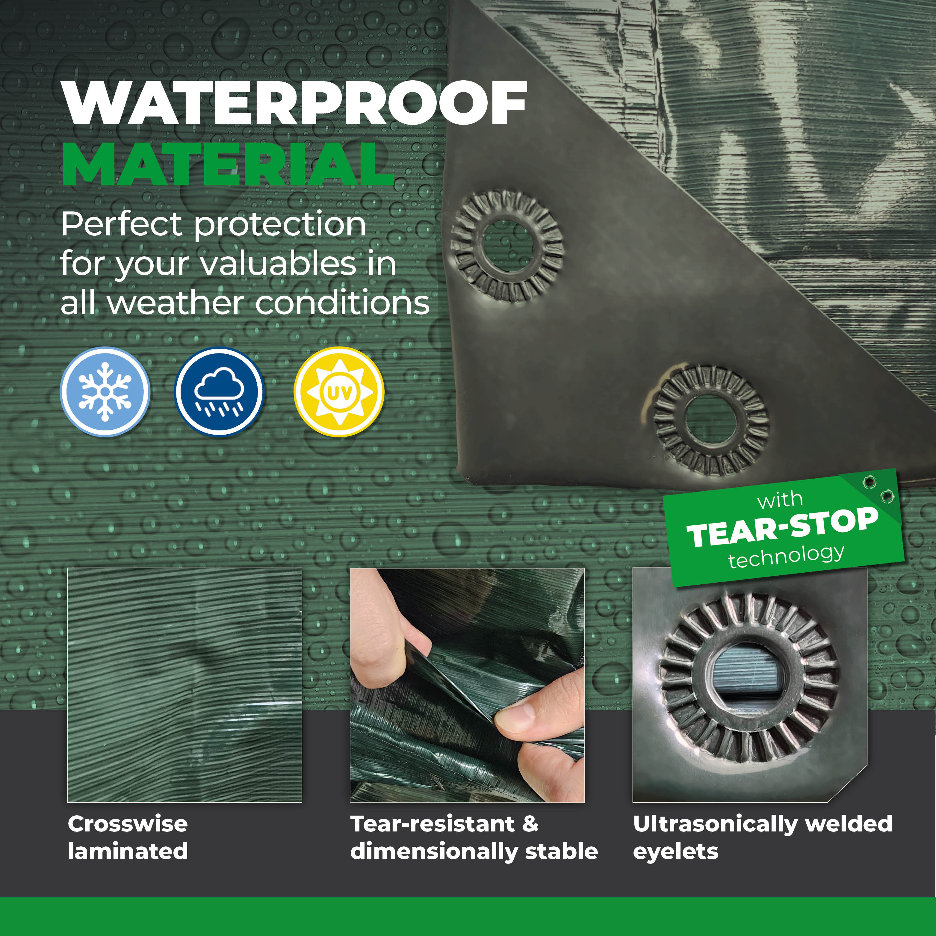 Heavy Duty Green Tarp - 