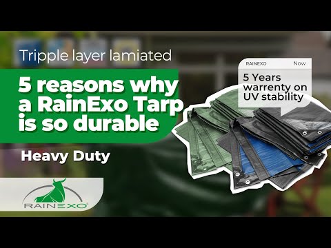 grieche achillion tarp Heavy Duty Green/Blue Tarp - "Rainexo" 150 GSM