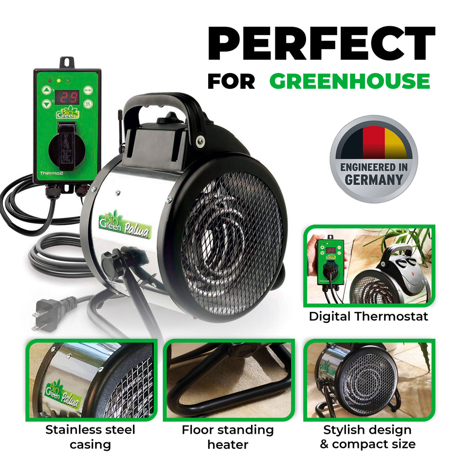 Greenhouse Heater 110 V With Digital Summer/Winter Thermostat - "Palma"